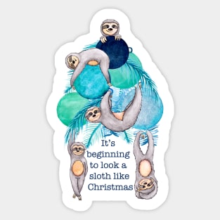 It's beginning to look a SLOTH like Christmas Sticker